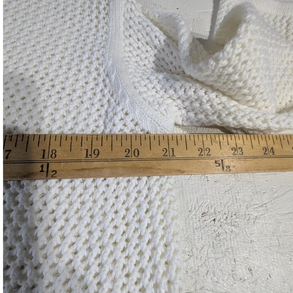 Marine Layer Cotton Cardigan XS/S White Open Knit Longline - Picture 4 of 10